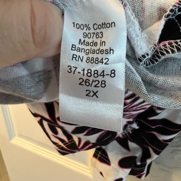 WOMAN WITHIN 26/28 2X 100% COTTON TOP - Picture 9 of 9